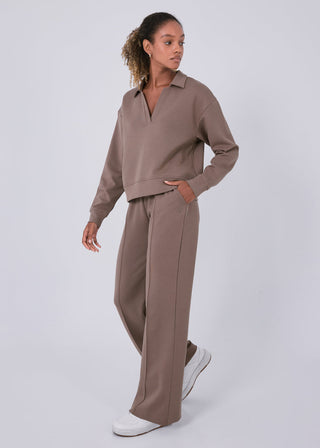 LC All-Around Lounge Collar Sweater Walnut