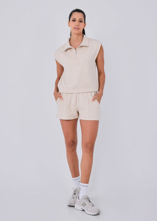 LC All-Around Lounge Pintuck Short Oatmeal Heather