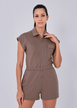 Women's Romper Walnut