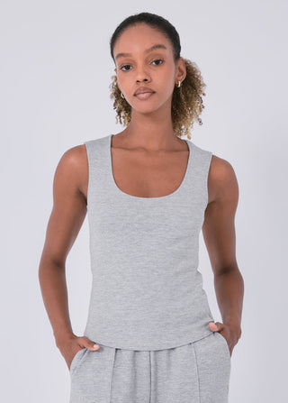 LC All-Around Lounge Scoop Neck Tank Grey Marl