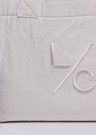 LC Bags Ecru / Regular LC Large Tote Bag Ecru