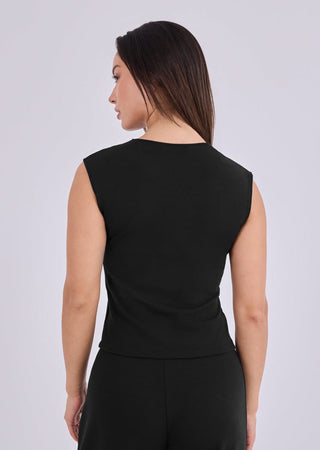 LC Blouses Women's Button Up Top Black