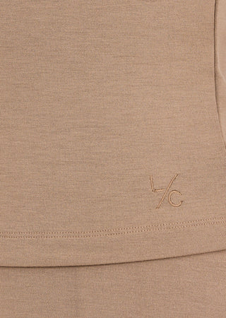 LC Blouses Women's Button Up Top Camel