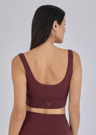 LC Bra Women's Longline Bra Dark Burgundy