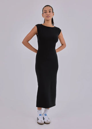 LC Cap Sleeve Dress Women Effortless Cap Sleeve Dress Black