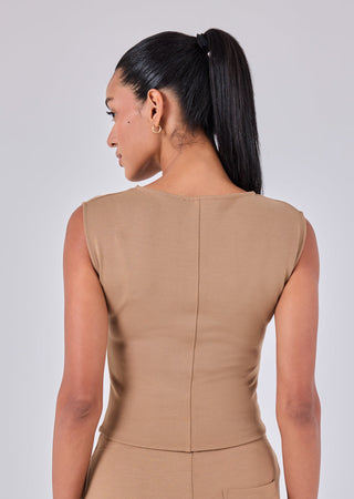 LC Cap Sleeve Top Women's Cap Sleeve Top Camel