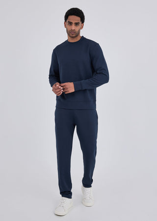 LC Crew Neck Sweat Shirt Mens All Around Lounge Crew Neck Sweatshirt Dark Navy