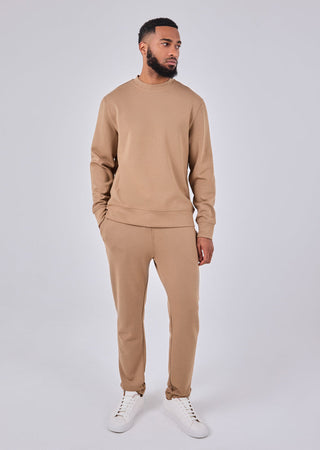 LC Crew Neck Sweatshirt Men's Crew Neck Sweatshirt Camel