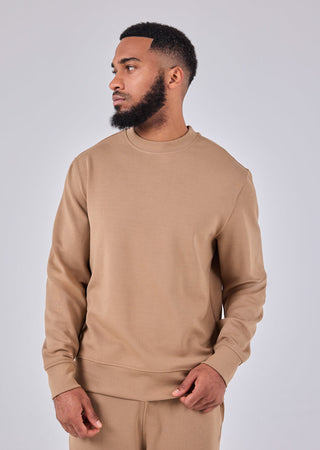 LC Crew Neck Sweatshirt Men's Crew Neck Sweatshirt Camel