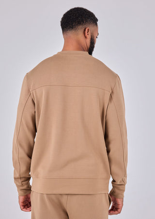 LC Crew Neck Sweatshirt Men's Crew Neck Sweatshirt Camel