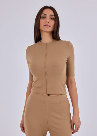 LC Half Sleeve Tee Women's Half Sleeve Tee Camel