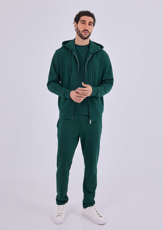 Men's Zip Up Hoodie Deep Teal