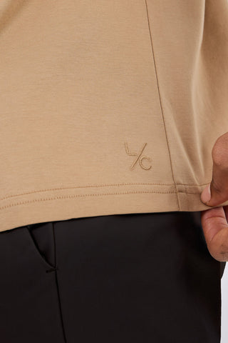 LC Jacket Men's Half Zip Polo Camel