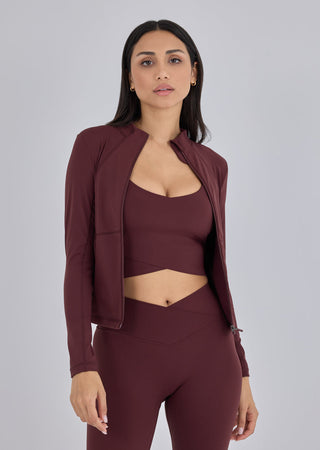 LC Jacket Women's Active Zip Jacket Dark Burgundy