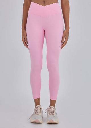 Women's Wrap Waist Legging 7/8 Blush Pink