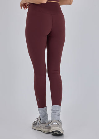 LC Legging Women's Wrap Waist Legging Full Length Dark Burgundy