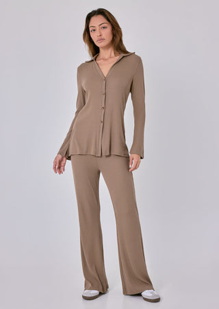 Women's Longline Cardigan Walnut