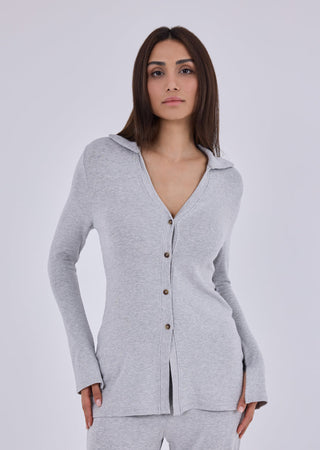 Women's Longline Cardigan Grey Marl
