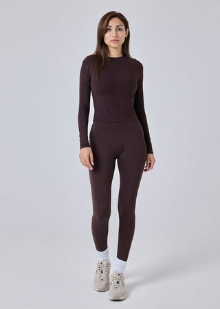 LC Long Sleeve Top Women Skin Touch Long Sleeve Top Dark Cocoa