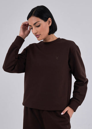 Unisex Oversized Sweater Dark Cocoa