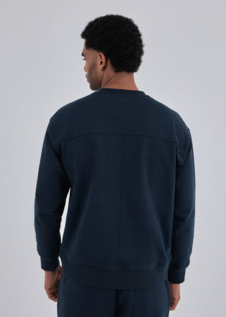 Unisex Oversized Sweater Navy Pewter