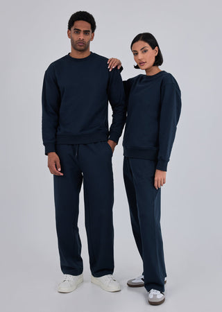 Unisex Oversized Sweater Navy Pewter