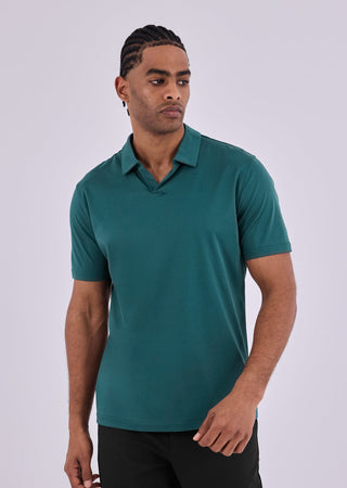 Men's Open Polo Deep Teal - LC
