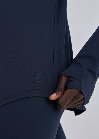 LC Relaxed Long Sleeve Women’s Aloe Relaxed Long Sleeve Top Dark Navy