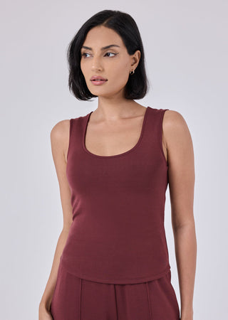 LC Scoop Neck Tank Women's Scoop Neck Dark Burgundy