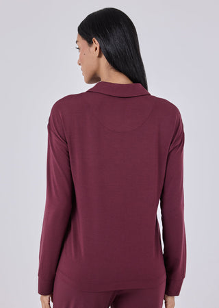 LC Shirt Women's Sleep Shirt Dark Burgundy