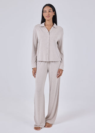 LC Shirt Women's Sleep Shirt Oatmeal Heather