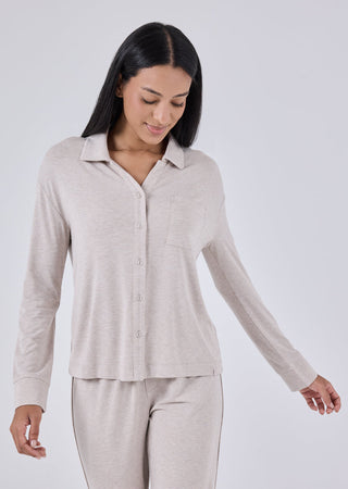LC Shirt Women's Sleep Shirt Oatmeal Heather