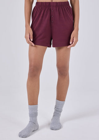 LC Short Women's Sleep Short Dark Burgundy