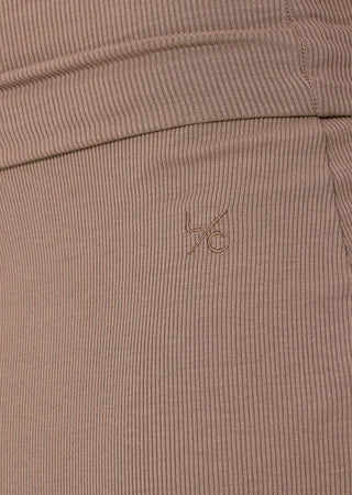 LC Skirt Airjet Rib Fold Waist Skirt Walnut