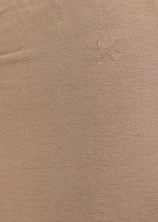 LC Skirts Women's Ruched Front Skirt Camel