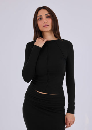 LC Slash Neck Top Women's Slash Neck Top Black