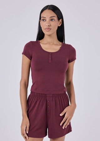LC Sleep Tee Women's Sleep Tee Dark Burgundy