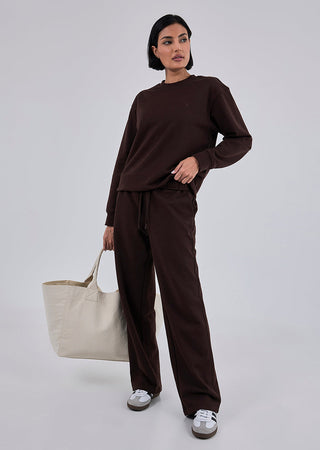 Unisex Oversized Sweat Pants Dark Cocoa