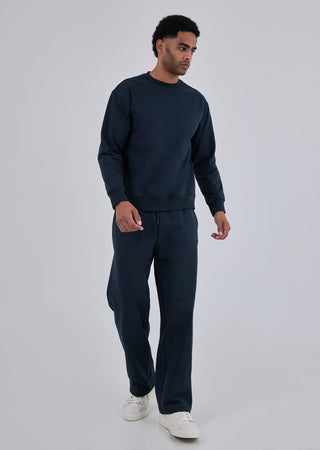 Unisex Oversized Sweat Pants Navy Pewter