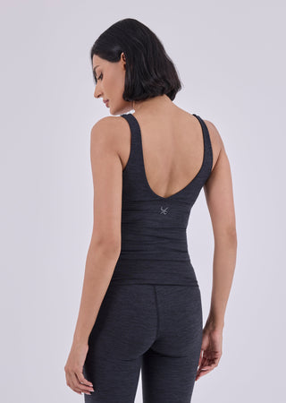 LC Tank Tops Women's V Neck Tank Dark Grey Marl