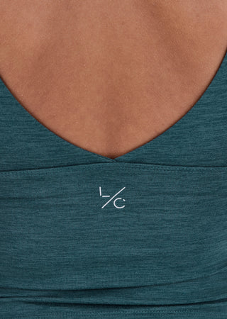 LC Tank Tops Women's V Neck Tank Teal Marl