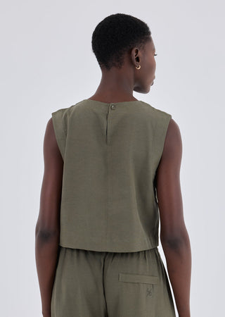 Women's Relaxed Tank Khaki Green