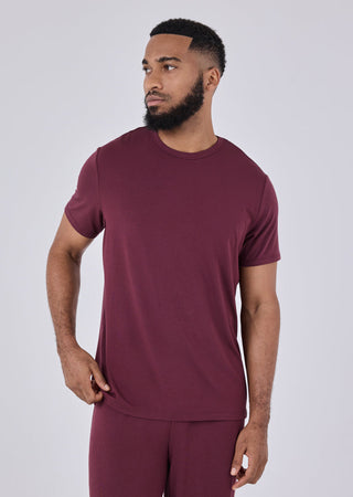 LC Tee Men's Sleep Top Dark Burgundy
