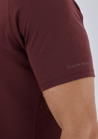 LC Tee Mens Essential Tee Dark Burgundy