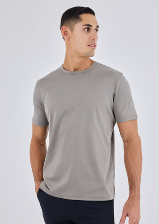 LC Tee Mens Mercerised Tee Pebble Grey