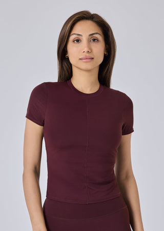 LC Tee Women's Skin Touch Tee Dark Burgundy