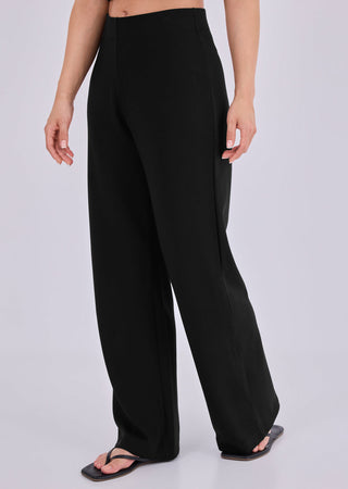 LC Trousers Women's Flat Waist Pant Black