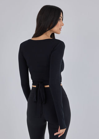 LC Wrap Top Women’s Aloe Wrap Top Black