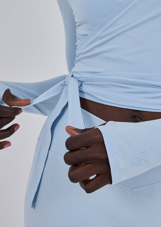 LC Wrap Top Women’s Aloe Wrap Top Blue Mist