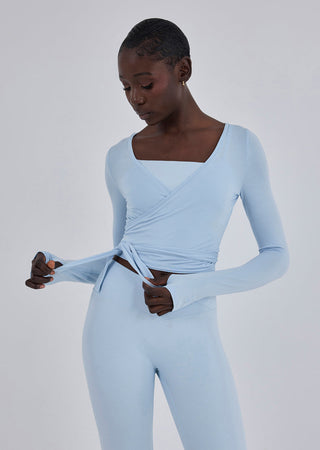 LC Wrap Top Women’s Aloe Wrap Top Blue Mist
